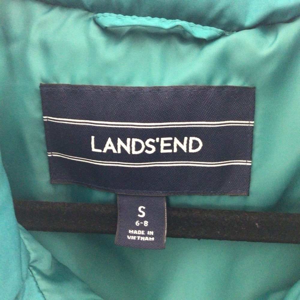 Lands End down filled vest women small blue - Picture 6 of 10